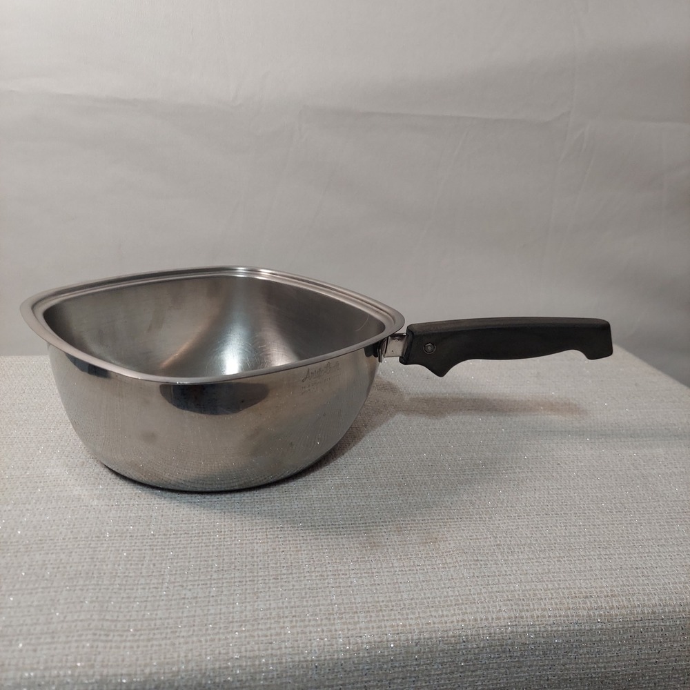 3 Qt Aristo-Craft 18-8 Multi-Ply Stainless Steel Square 9" Saucepan USA No Lid